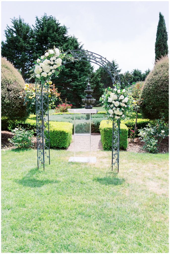 Wedding arch with florals
