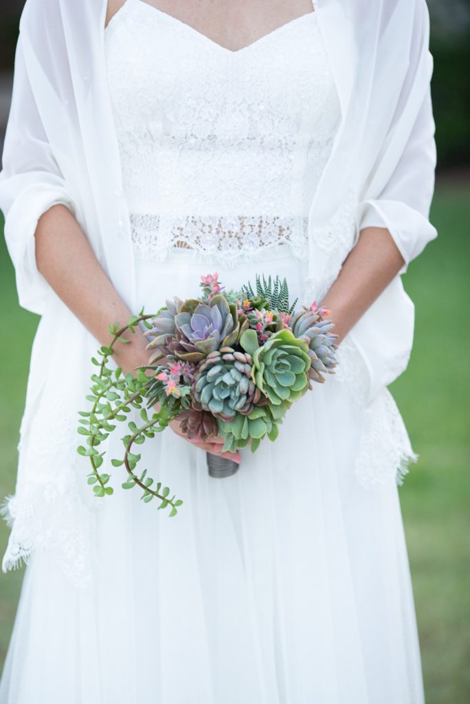 succulent wedding bouquet 2