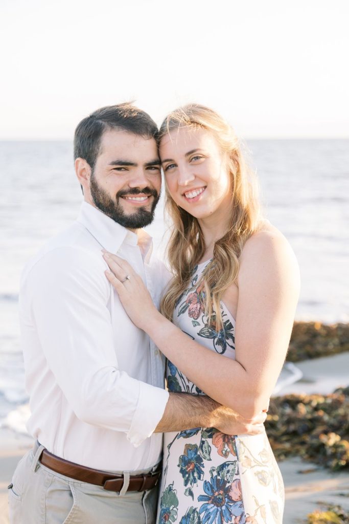 engagement photos - engaged couple arm in arm