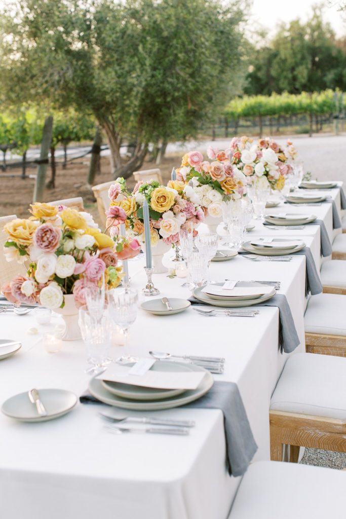 spring tablescape - sunstone -side view
